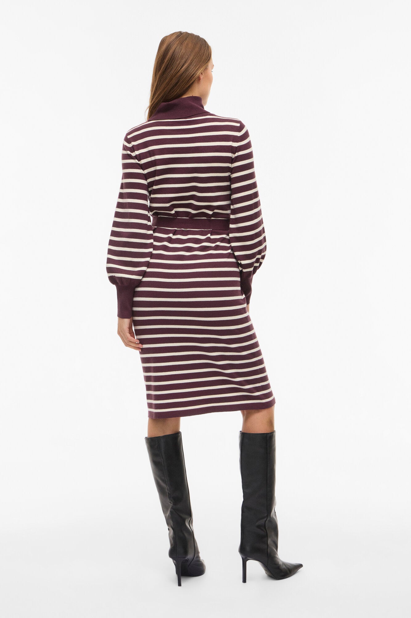 Viamanda turtleneck strik kjole - Fig